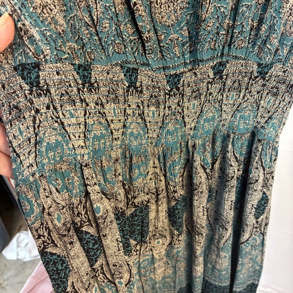 Free People She’s a Lady Reversible Midi Dress in Jade Paisley L - Picture 5 of 11